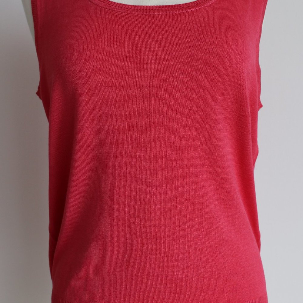 August Silk Knit SleevelesTank Top L